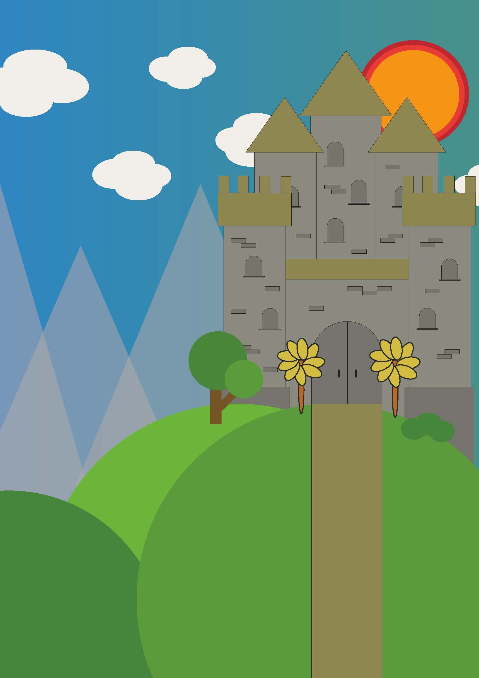 Bau einer Burg in Adobe Illustrator