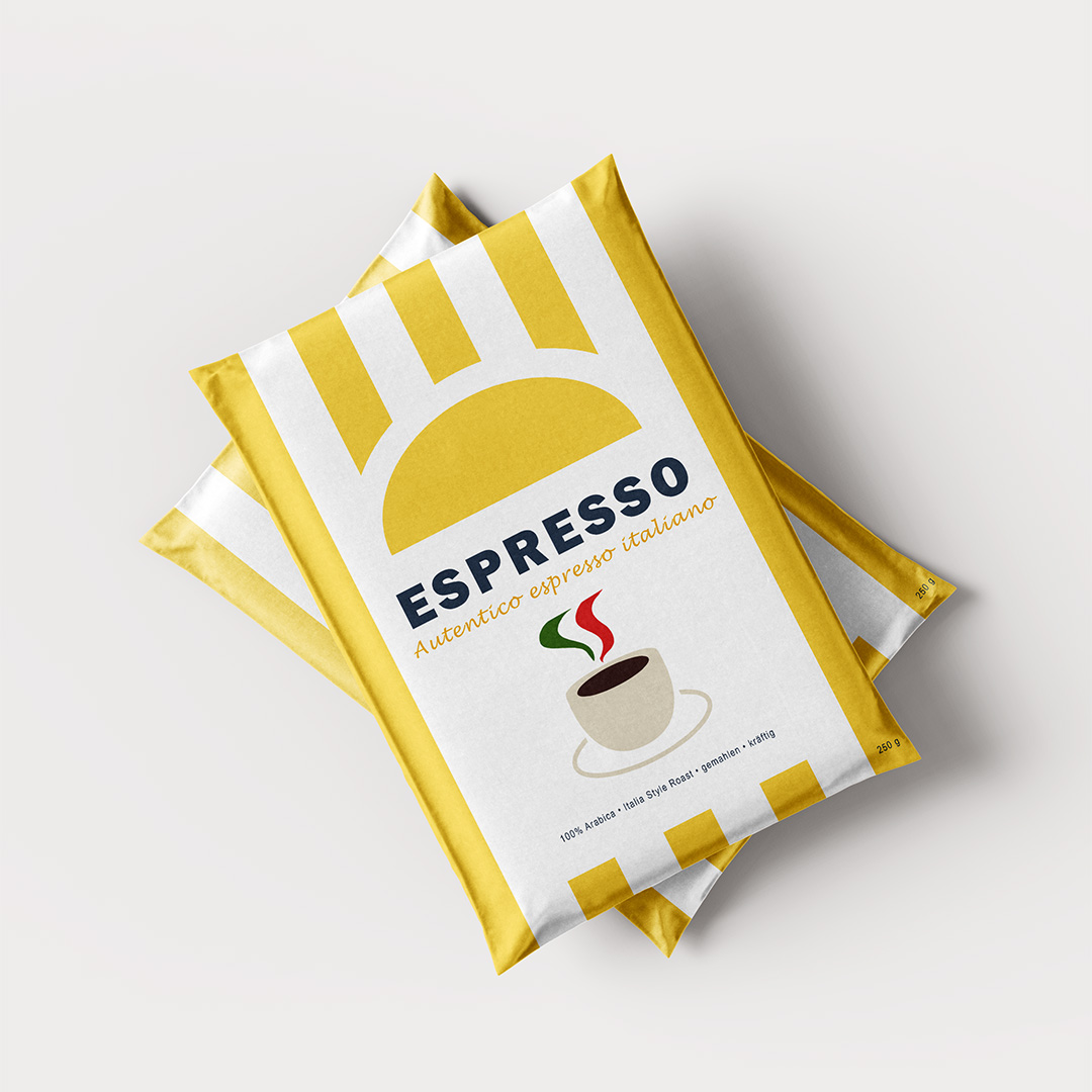 Kaffeeverpackung in Photoshop