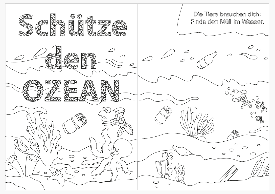Ausmalbuch in Adobe Illustrator gestaltet